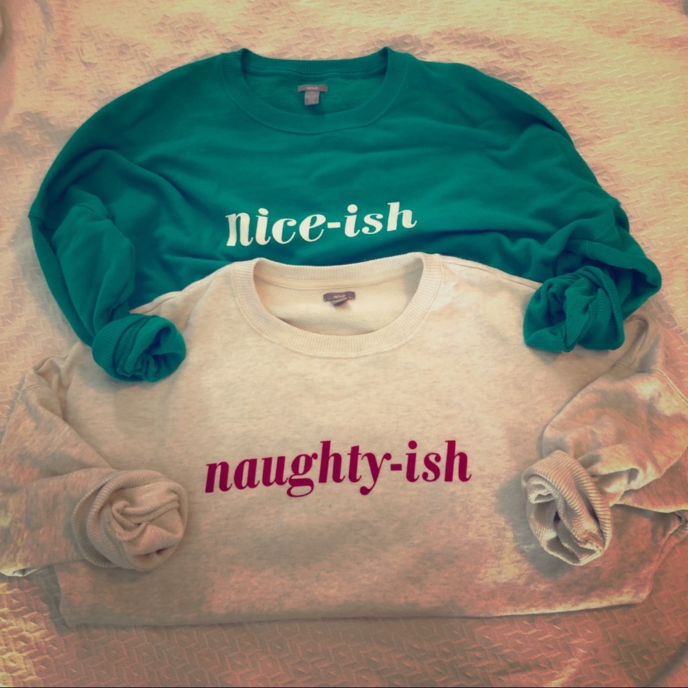 TWO Aerie Holiday Sweatershirts
